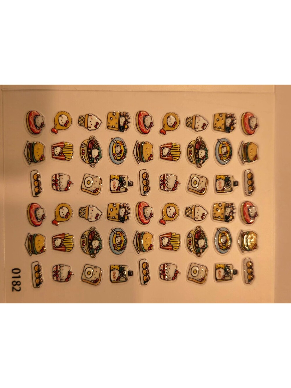Hello Kitty Food Nail Sticker Sheet 0182